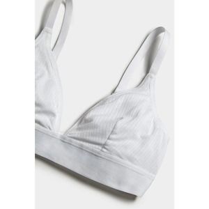 NEGATIVE Whipped Triangle Bra in White Sz 2 Medium Wireless Unlined Comfortable